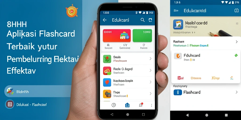 Tampilan antarmuka utama aplikasi Flashcard 8HHH yang menarik.