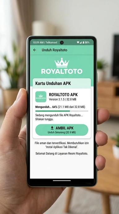 Tampilan halaman APK royaltoto